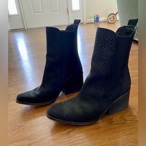 Free People Snakeskin Booties